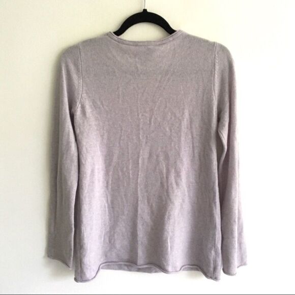 AUTUMN CASHMERE Crew Neck Long Sleeve Sweater Lilac Grey S - Picture 3 of 5